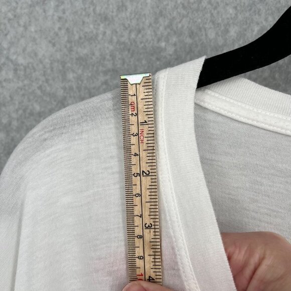 Aether Womens 3Q Slouch Top Shirt Size Medium White Semi Sheer Dolman Sleeve NEW - Picture 11 of 15